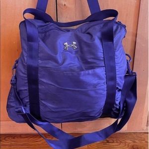 Purple women’s under armour gym tote.